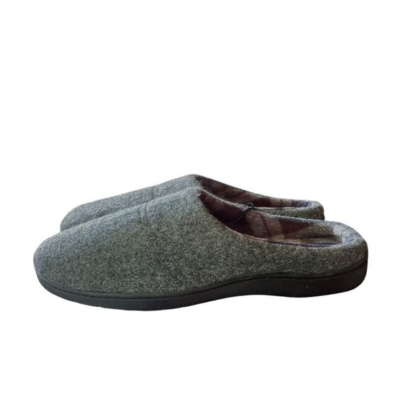 NWT! Eddie Bauer grey fleece slippers. - Picture 5 of 6